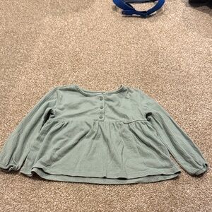 Carter's Sage Green Long Sleeve Blouse
